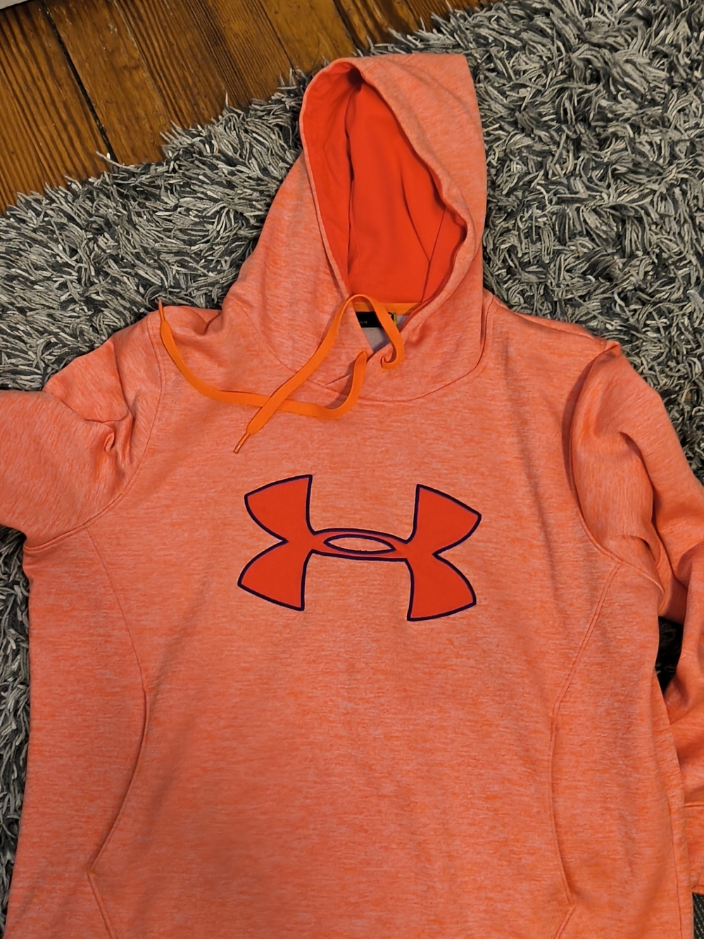 Under Armour Neon Orange Hoodie with Logo